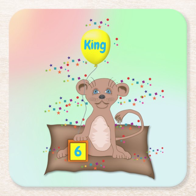 Porta-copo De Papel Quadrado King Cub (Frente)