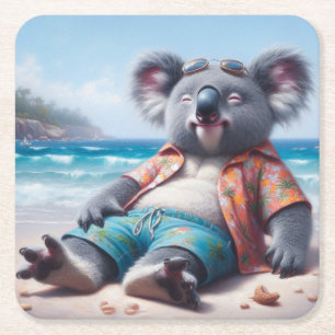 Porta-copo De Papel Quadrado Koala Beach
