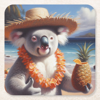 Porta-copo De Papel Quadrado Koala Luau