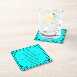 Porta-copo De Papel Quadrado Kölsches Grundgesetz – Köln Cologne Jugendstil