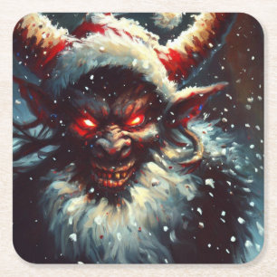 Porta-copo De Papel Quadrado Krampus Natal 1