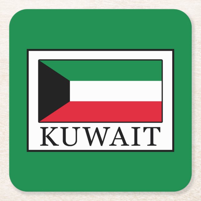 Porta-copo De Papel Quadrado Kuwait (Frente)