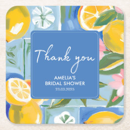 Porta-copo De Papel Quadrado La dolce vita Chá de panela mediterrânea de Verão