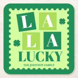 Porta-copo De Papel Quadrado La La Lucky St. Patrick’s Day
