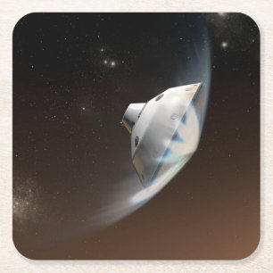 Porta-copo De Papel Quadrado Laboratório de Ciência Marte Aeródroma Cápsula 2