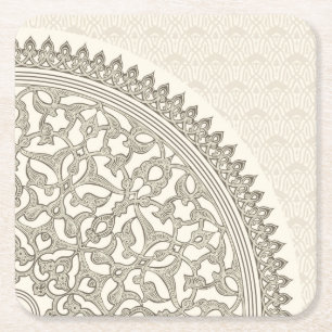 Porta-copo De Papel Quadrado Laço árabe do estilo