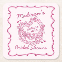 Laço Rosa Retrô Coração Coquette Bolo Chá de Noiva