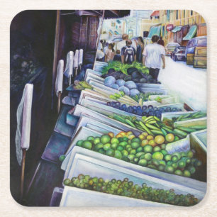 Porta-copo De Papel Quadrado Lado mais claro da rua da Lavanda, Singapura