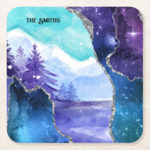 Lago de Neve Mágica Roxo e Teal