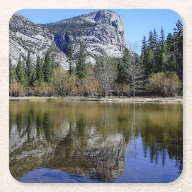 Porta-copo De Papel Quadrado Lago mirror (Frente)