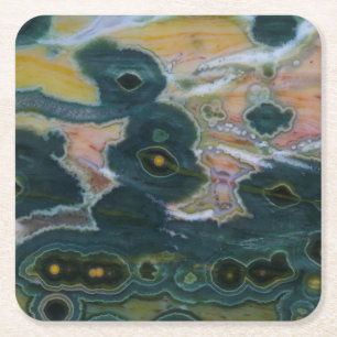Porta-copo De Papel Quadrado Laje de Ocean Jasper