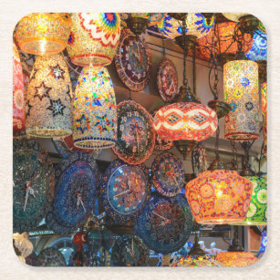 Porta-copo De Papel Quadrado Lâmpadas de vidro turcas para a venda no mercado