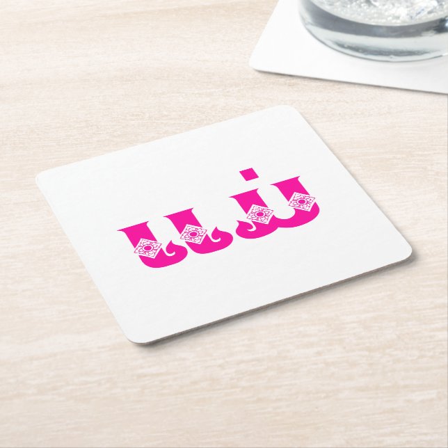 Porta-copo De Papel Quadrado Lao Mãe - ແມ່ / Mae - Laotiano / Idioma Laos (Inclinado)