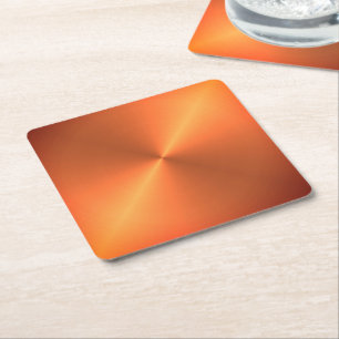 Porta-copo De Papel Quadrado Laranja Rust Shine