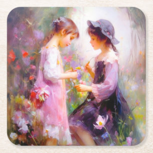 Porta-copo De Papel Quadrado Lavanda