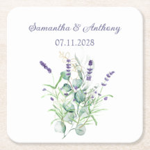 Lavanda Eucalyptus Watercolor Herbs Casamento