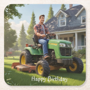Porta-copo De Papel Quadrado Lawnmower Man Birthday