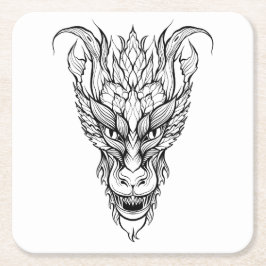 Porta-copo De Papel Quadrado Leaf Dragon