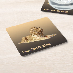 Porta-copo De Papel Quadrado Leão de pedra