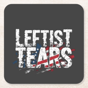 Porta-copo De Papel Quadrado Leftista Lágrimas Liberais Democratas Kamal Harris