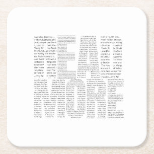 Porta-copo De Papel Quadrado Leia