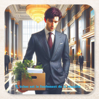 Porta-copo De Papel Quadrado  - Les Jours Meilleurs Arrivent