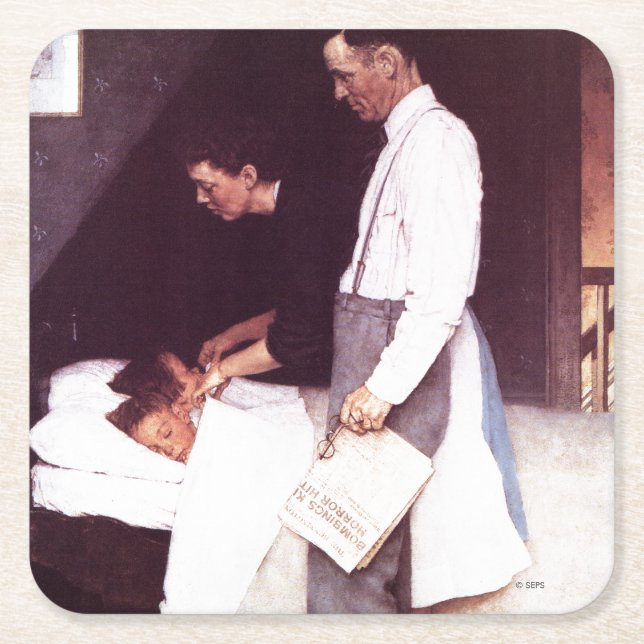 Porta-copo De Papel Quadrado Liberdade do Medo (Frente)