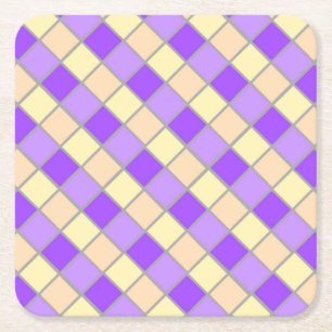 Porta-copo De Papel Quadrado Lilac e Peach