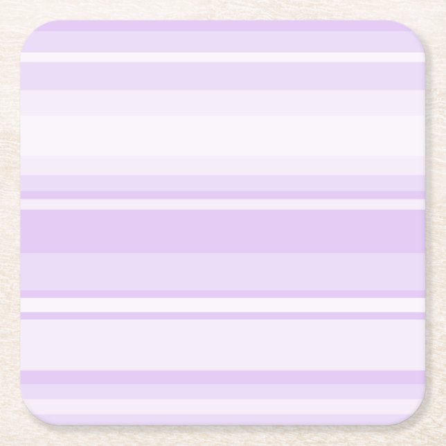 Porta-copo De Papel Quadrado Lilac stripes (Frente)