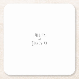 Porta-copo De Papel Quadrado Lily of Valley Collection | Personalização Branca