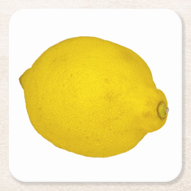 Porta-copo De Papel Quadrado Limão (Frente)
