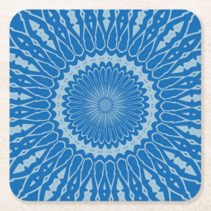 Porta-copo De Papel Quadrado Limonada Azul Elétrica e Duotono Aquamarine Man