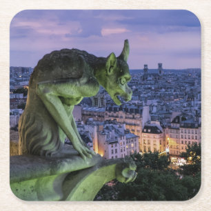 Porta-copo De Papel Quadrado Linda Gargoyle Sobrando Paris França