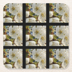 Porta-copo De Papel Quadrado Linda Grade Springflower