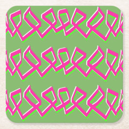 Porta-copo De Papel Quadrado Line of Squares Coaster