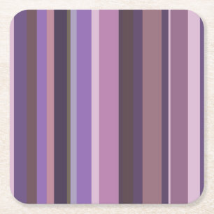 Porta-copo De Papel Quadrado Listras verticais Mauve