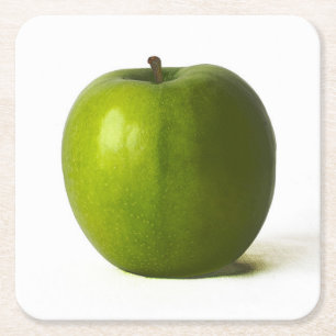 Porta-copo De Papel Quadrado Litoral da Apple Verde