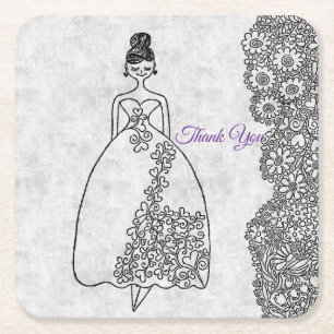 Porta-copo De Papel Quadrado Livro de Colorir Princesa Criativa Estilo 4º Anive
