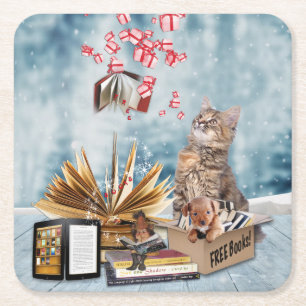 Porta-copo De Papel Quadrado Livros Gratuitos