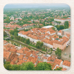 Porta-copo De Papel Quadrado Ljubljana de cima