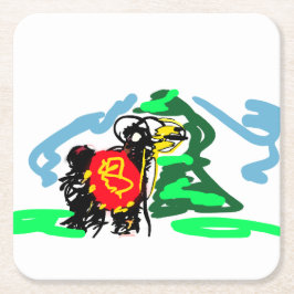 Porta-copo De Papel Quadrado Llama  fun  