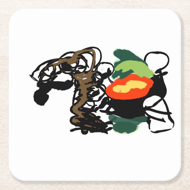 Porta-copo De Papel Quadrado Llama joy (Frente)