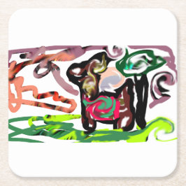 Porta-copo De Papel Quadrado Llama Lazy