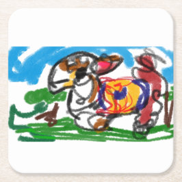 Porta-copo De Papel Quadrado Llama set