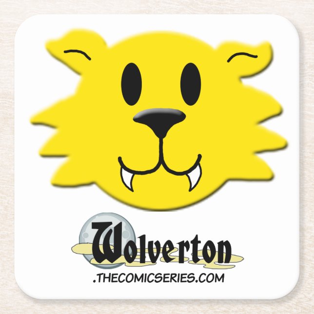 Porta-copo De Papel Quadrado Lobisomem (Frente)