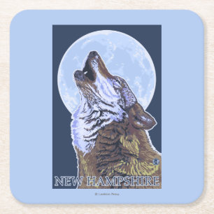 Porta-copo De Papel Quadrado Lobo novo de HampshireHowling