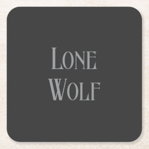 Porta-copo De Papel Quadrado Lobo Solitário Sigma Minimalista Moderno Masculino