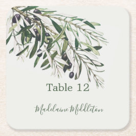 Porta-copo De Papel Quadrado Local Nome Do Escolta Seating Italiana Olive Branc