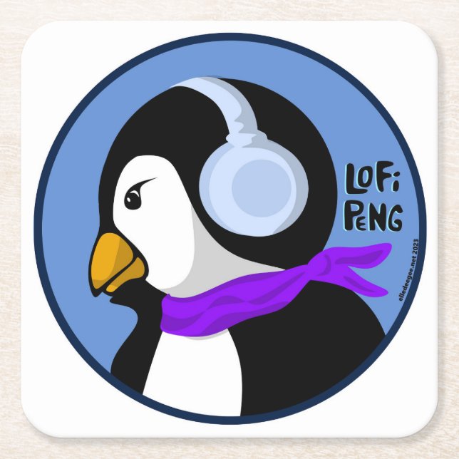 Porta-copo De Papel Quadrado Lofi Peng (Frente)