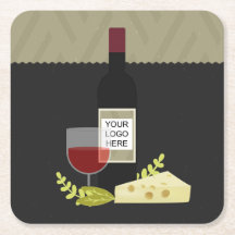 Logótipo de adição de Provando/vinho e queijo